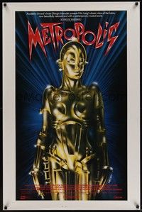 3k299 METROPOLIS 1sh R84 Fritz Lang classic, great art of female robot by Nikosey!
