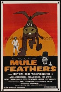 3k312 MULE FEATHERS 1sh '77 Don Knotts as voice of cartoon mule, Rory Calhoun!