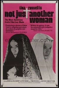 3k330 NOT JUST ANOTHER WOMAN 1sh '74 nunsploitation, sexy Tina Russell as Sister Conception!