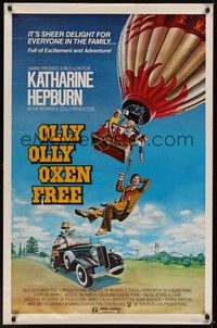 3k334 OLLY OLLY OXEN FREE 1sh '78 Katherine Hepburn, Taylor art from The Great Balloon Adventure!