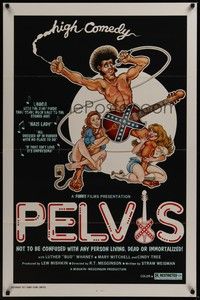 3k345 PELVIS 1sh '77 great Elvis comedy spoof, high comedy, wackiest art!