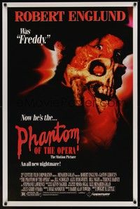 3k352 PHANTOM OF THE OPERA 1sh '89 Robert Englund was Freddy and now he's the phantom!