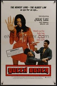 3k365 QUEEN BOXER 1sh '74 Judy Lee, the female Bruce Lee, she will rip your eyes out!