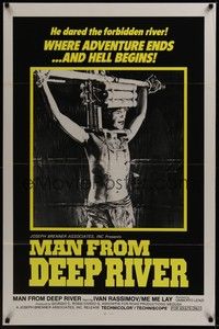 3k390 SACRIFICE 1sh '72 Umberto Lenzi directed cannibalism horror, Man from Deep River!