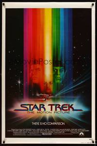 3k421 STAR TREK advance 1sh '79 cool art of William Shatner & Leonard Nimoy by Bob Peak!