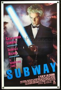 3k435 SUBWAY 1sh '85 Luc Besson, cool image of Christopher Lambert, a seductive fable!