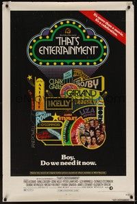 3k456 THAT'S ENTERTAINMENT 1sh '74 classic MGM Hollywood scenes, it's a celebration!