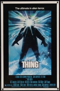 3k462 THING new credit 1sh '82 John Carpenter, cool sci-fi horror art, the ultimate in alien terror