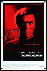 3k466 TIGHTROPE 1sh '84 Clint Eastwood is a cop on the edge, cool handcuff image!