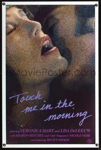 3k472 TOUCH ME IN THE MORNING 1sh '81 super close up of Veronica Hart in throes of ecstasy!