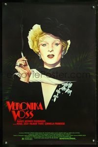 3k483 VERONIKA VOSS 1sh '82 Rainer Werner Fassbinder, cool art of Rosel Zech in the title role!