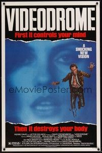 3k485 VIDEODROME 1sh '83 David Cronenberg, James Woods, Debbie Harry, sci-fi!