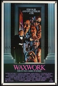 3k491 WAXWORK 1sh '88 stop on by and give afterlife a try, more fun than a barrel of mummies!