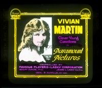 3m161 VIVAN MARTIN glass slide '10s portrait of the pretty clever young comedienne!