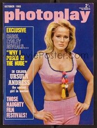 3m115 ENGLISH PHOTOPLAY MAGAZINE magazine October 1965 Ursula Andress, sexiest girl in the movies!