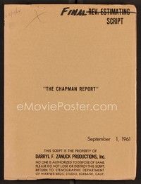 3m171 CHAPMAN REPORT revised final draft script September 1, 1961, screenplay by Gene Allen