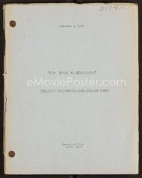 3m181 LIFE BEGINS AT EIGHT-THIRTY continuity & dialogue script Dec 9, 1942, by Nunnally Johnson!