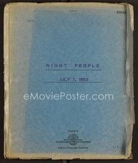 3m185 NIGHT PEOPLE final draft script July 7, 1953, screenplay by Nunnally Johnson!