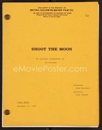 3m192 SHOOT THE MOON final draft script December 23, 1980, screenplay by Bo Goldman!