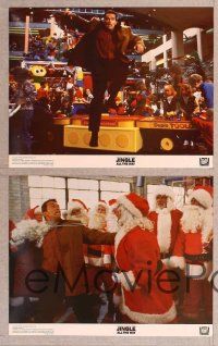 3p359 JINGLE ALL THE WAY 8 color 11x14 stills '96 Arnold Schwarzenegger, Sinbad, two dads & one toy