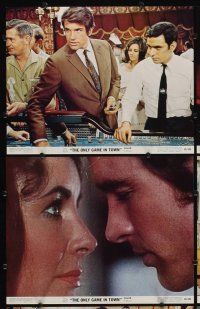 3p499 ONLY GAME IN TOWN 8 color 11x14 stills '69 Elizabeth Taylor & Warren Beatty are in Las Vegas!