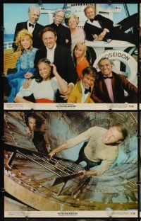 3p523 POSEIDON ADVENTURE 8 color Ital/US 11x14 still '72 Gene Hackman & Stella Stevens escaping!