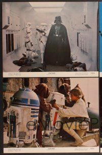 3p604 STAR WARS 8 color 11x14 stills '77 George Lucas, Mark Hamill, Harrison Ford, Carrie Fisher!