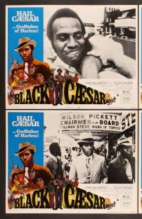 3p100 BLACK CAESAR 8 LCs '73 AIP, Fred Williamson, Godfather of Harlem border art by Akimoto!