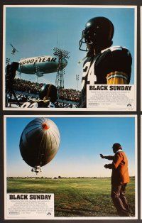 3p102 BLACK SUNDAY 8 LCs '77 Frankenheimer, Goodyear Blimp zeppelin disaster at the Super Bowl!