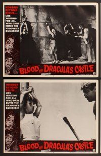 3p108 BLOOD OF DRACULA'S CASTLE 8 LCs '69 vampires, John Carradine, Paula Raymond!