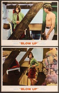 3p858 BLOW-UP 4 LCs '67 Michelangelo Antonioni, David Hemmings, Vanessa Redgrave!