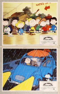 3p118 BON VOYAGE CHARLIE BROWN 8 LCs '80 Peanuts, Charles M. Schulz art, Snoopy!