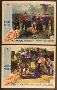 3p754 BORDER VIGILANTES 7 LCs '41 William Boyd as Hopalong Cassidy, cool cowboy images!