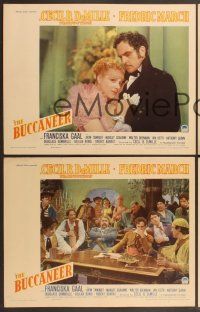3p859 BUCCANEER 4 LCs '38 Cecil B. DeMille, close up of Fredric March & Franciska Gaal!