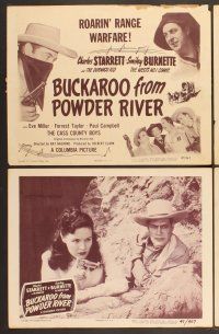 3p129 BUCKAROO FROM POWDER RIVER 8 LCs '47 Charles Starrett as the Durango Kid, Smiley Burnette!