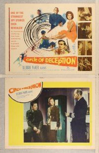 3p158 CIRCLE OF DECEPTION 8 LCs '60 sexy Suzy Parker, a spy should never fall in love!