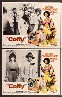 3p164 COFFY 8 LCs '73 Pam Grier is the Godmother of them all, Jack Hill blaxploitation classic!