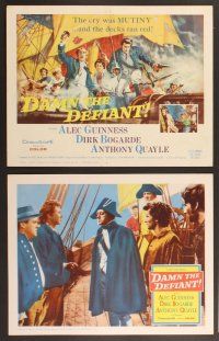 3p180 DAMN THE DEFIANT 8 LCs '62 Alec Guinness & Dirk Bogarde facing a bloody mutiny!