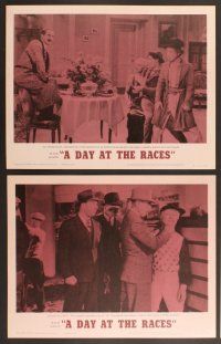 3p756 DAY AT THE RACES 7 LCs R62 Marx Brothers, Groucho, Chico & Harpo, horse racing!