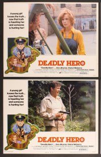 3p186 DEADLY HERO 8 LCs '76 Tanenbaum border art, Don Murray, James Earl Jones!