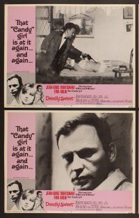 3p187 DEADLY SWEET 8 LCs '69 Col Cuore in gola, Jean-Louis Trintignant, Ewa Aulin, x-rated!