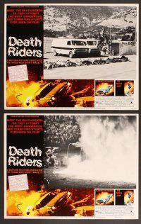 3p188 DEATH RIDERS 8 LCs '76 wild stunt car & motorcycle racing images!