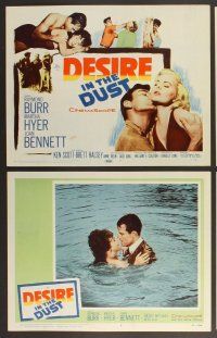 3p193 DESIRE IN THE DUST 8 LCs '60 sexy Martha Hyer, Raymond Burr, Joan Bennett!