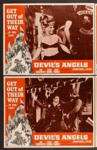 3p198 DEVIL'S ANGELS 8 LCs '67 Corman, Cassavetes, their god is violence, lust the law they live by!