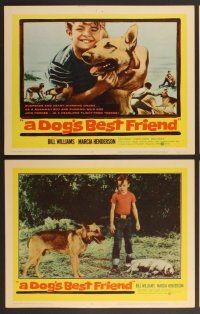 3p210 DOG'S BEST FRIEND 8 LCs '59 great close up of boy & his German Shepherd dog!