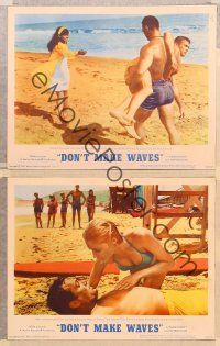 3p930 DON'T MAKE WAVES 3 LCs '67 Tony Curtis, super sexy Sharon Tate & Claudia Cardinale!