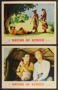 3p220 DRUMS OF AFRICA 8 LCs '63 cool images of Frankie Avalon in the jungle, Mariette Hartley!