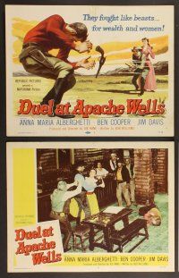 3p221 DUEL AT APACHE WELLS 8 LCs '57 they fought like beasts for wealth and women, cool duel art!