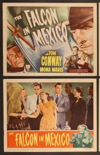 3p233 FALCON IN MEXICO 8 LCs '44 detective Tom Conway, Mona Maris, Martha Vickers, film noir!