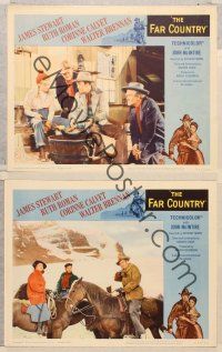 3p936 FAR COUNTRY 3 LCs R62 James Stewart with rifle, directed by Anthony Mann!
